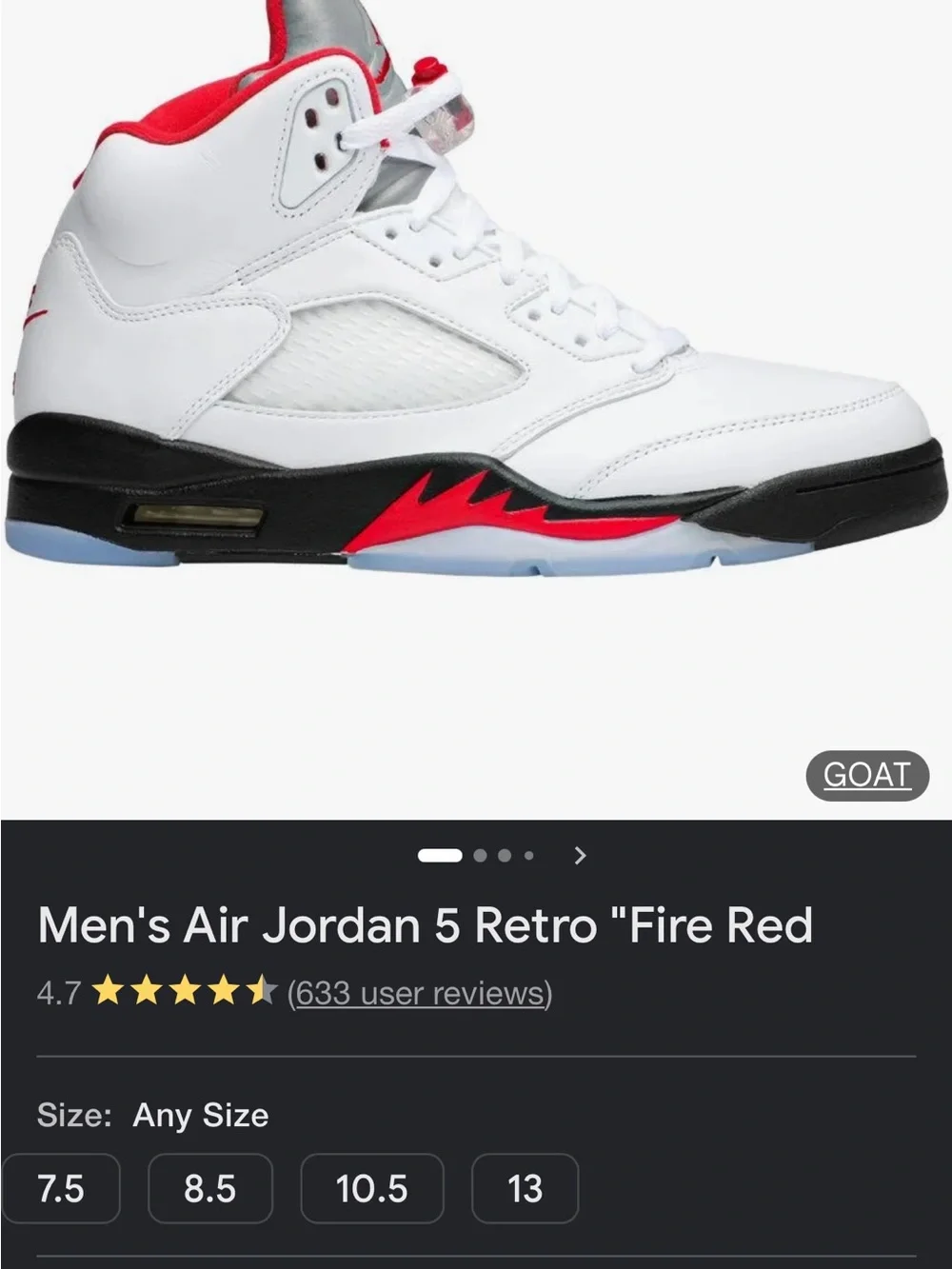 Nike Jordan Men’s White and Red Leather Basketball Sneakers